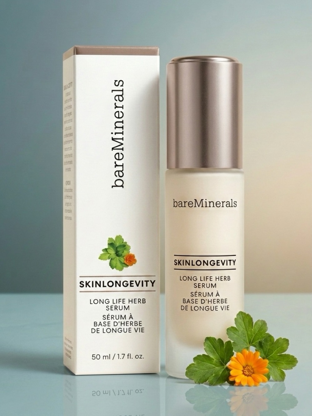 bareMinerals Skinlongevity Long Life Herb Serum – 50 ml / 1.7 fl. oz. | NIB